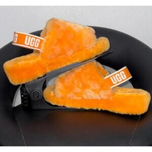 Ugg Orange Flower Slippers/Slides 8